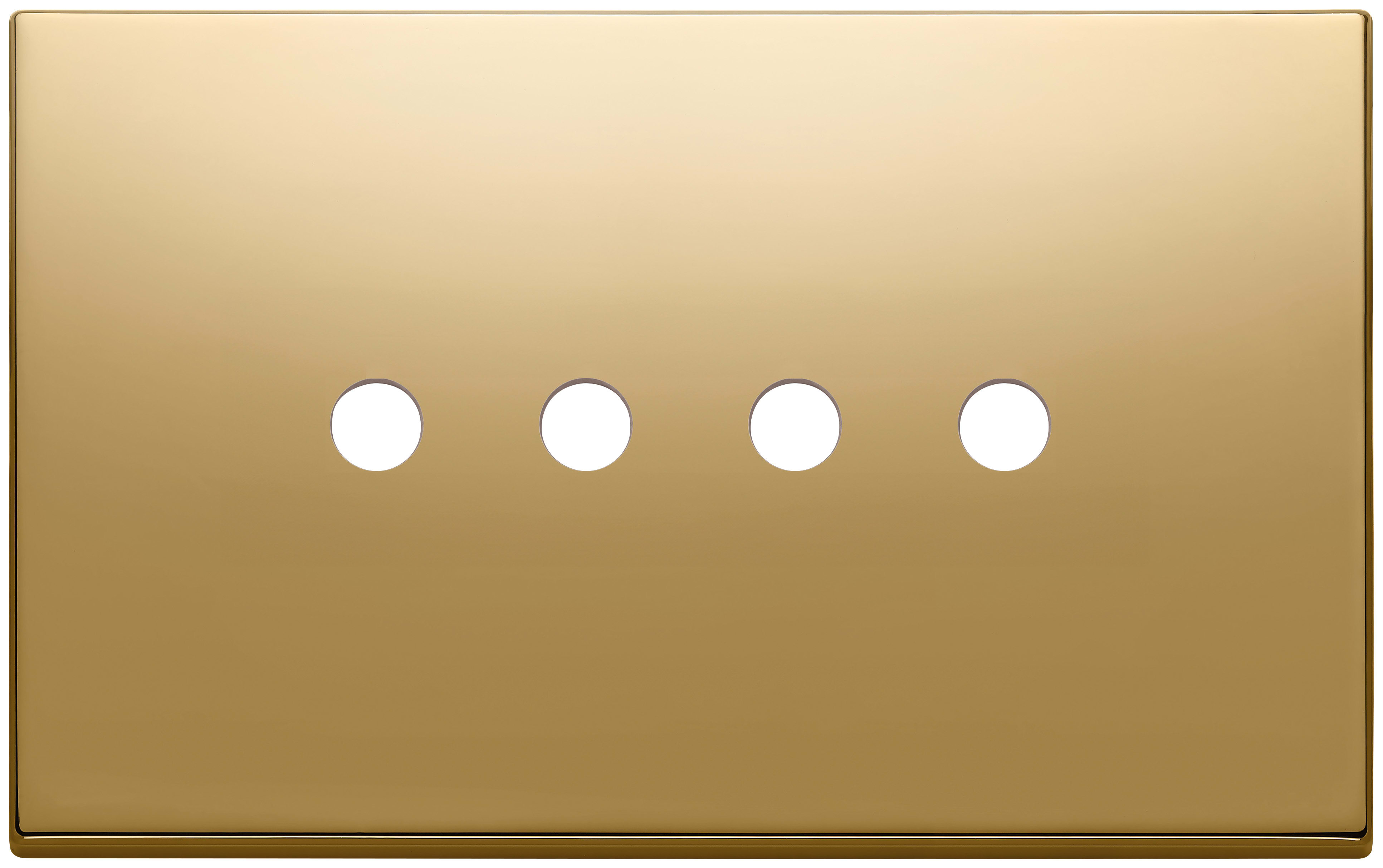 VIMAR - Placca 4 Moduli Tondo Oro Metallo - Per Quattro Comandi