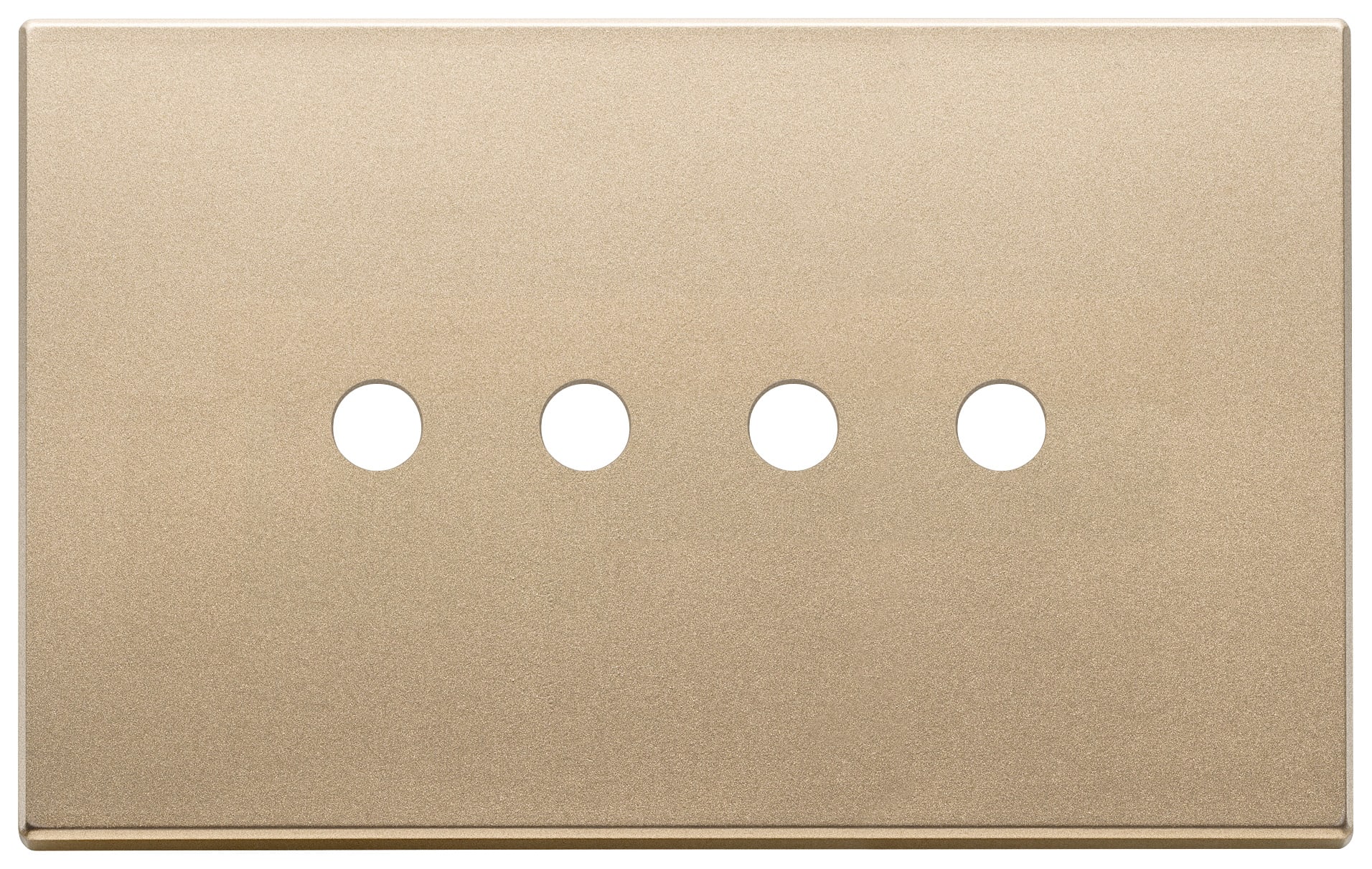 VIMAR - Placca 4 Moduli Tondo Oro Satinato Metallo - Per Quattro Comandi 22684.RN.4.88