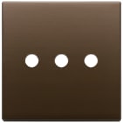 VIMAR - Placca 3 Moduli Tondo Bronzo Scuro Spazzolato Metallo per Tre Comandi