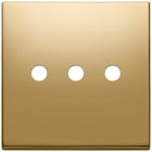 VIMAR - Placca 3 Moduli Oro Tondo per Tre Comandi - Metallo Bs 3Mx3 22685.RN.3.82
