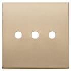 VIMAR - Placca 3 Moduli Oro Satinato per Tre Comandi - Tondo Metallo