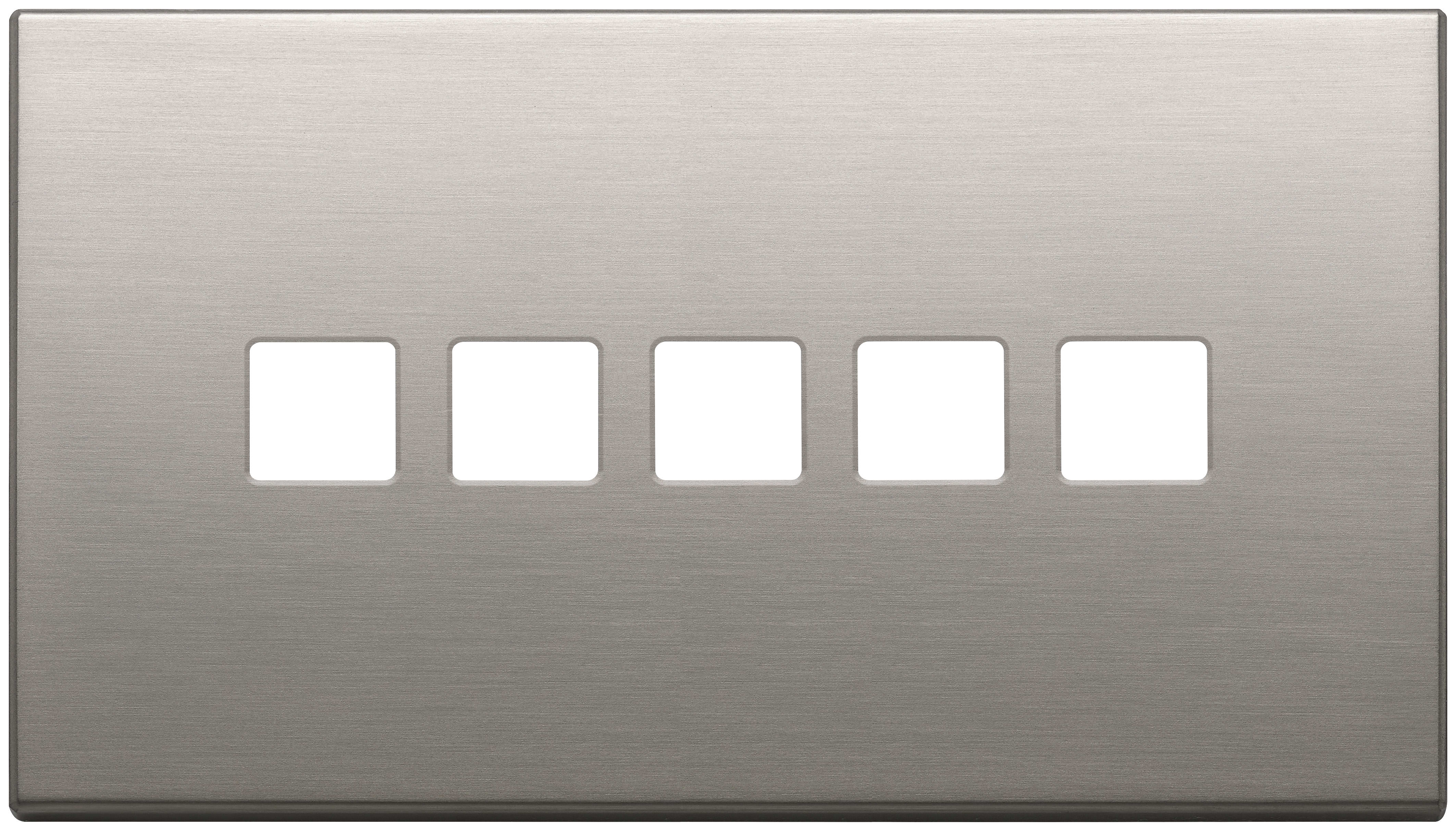 VIMAR - PLACCA 5MX5 BS FLAT NICHEL SPAZZOLATO