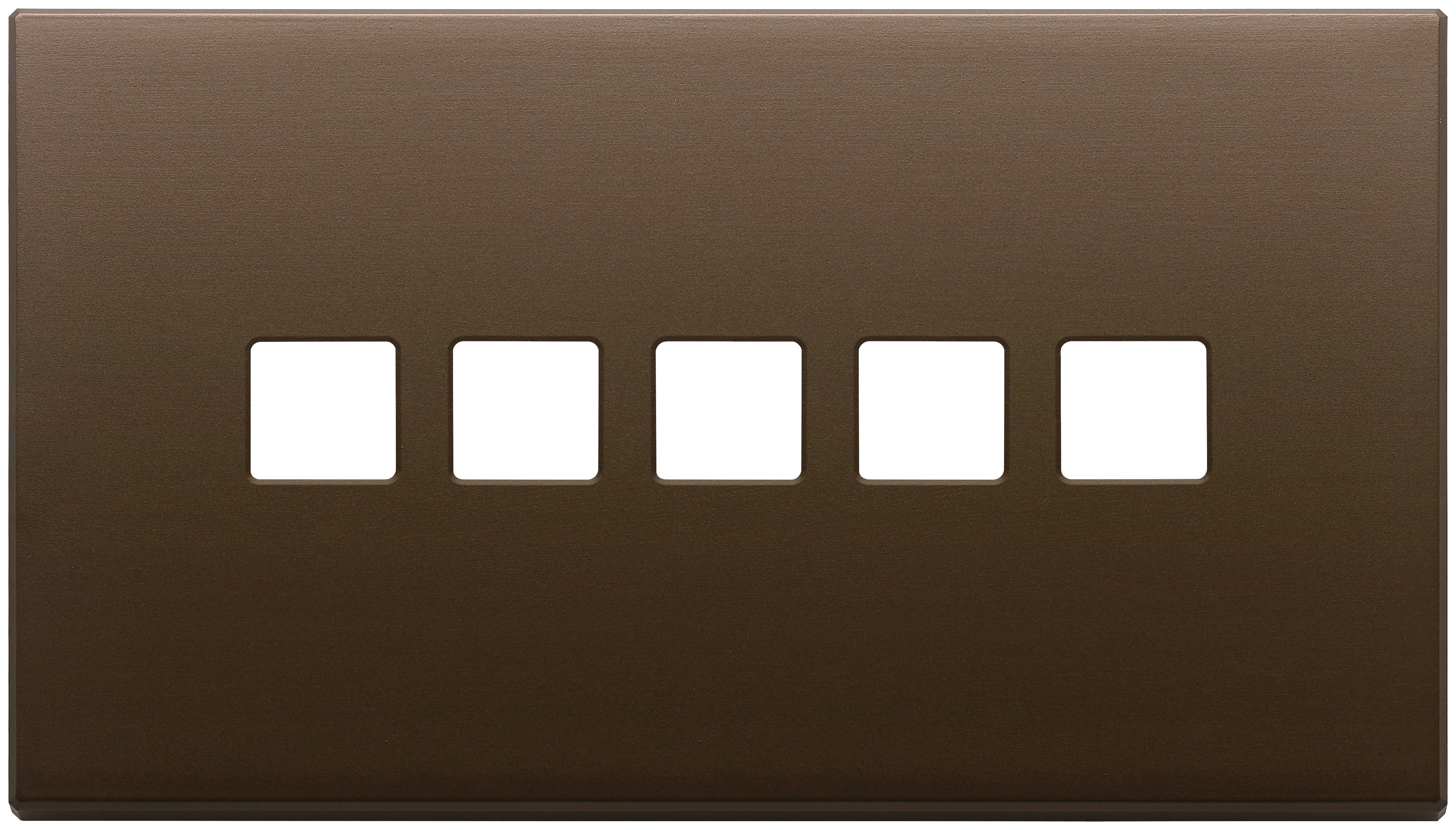 VIMAR - PLACCA 5MX5 BS FLAT BRONZO SCURO SP. 22689.5.12
