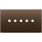 VIMAR - Placca 5 Moduli Bronzo Scuro Spazzolato Metallo Tondo Cinque Comandi