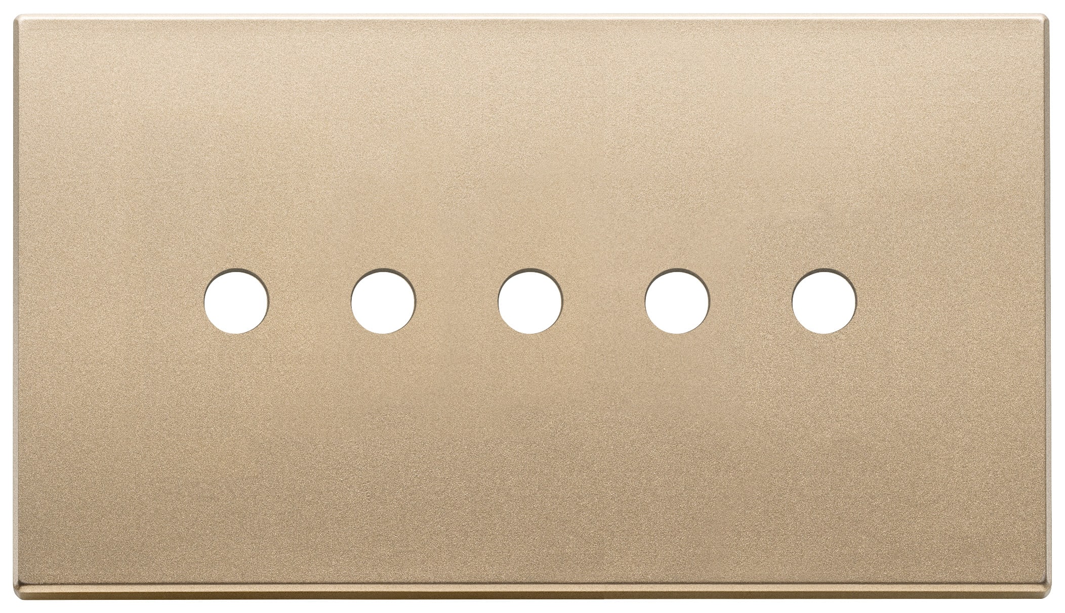 VIMAR - Placca 5 Moduli Oro Satinato per Cinque Comandi Tondo in Metallo 22689.RN.5.88