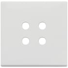 VIMAR - Placca 2 Moduli Tondo Bianco Matt per 4 Comandi Domotici/Knx