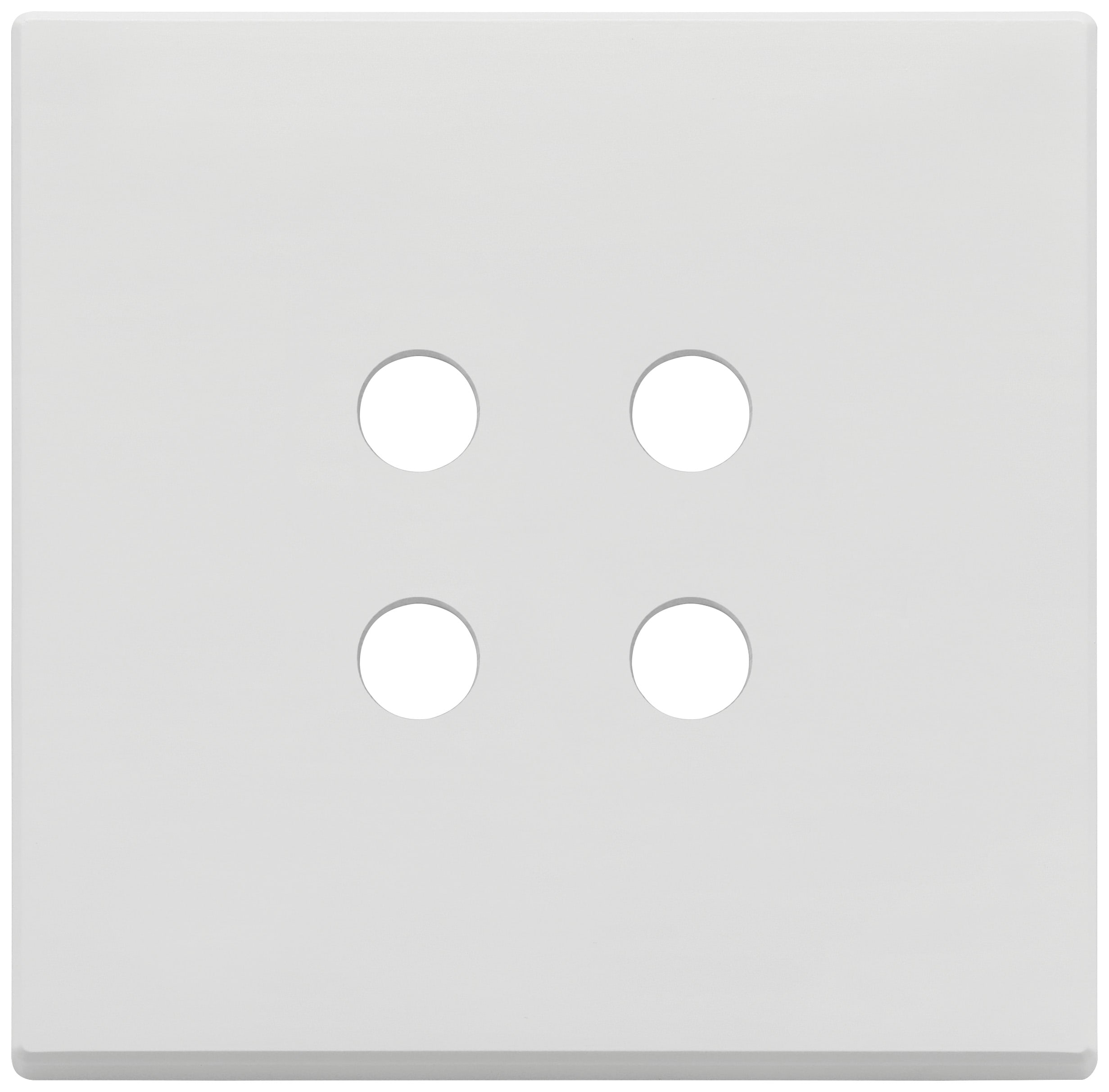 VIMAR - Placca 2 Moduli Tondo Bianco Matt per 4 Comandi Domotici/Knx