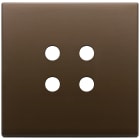 VIMAR - Placca 2 Moduli Tondo Bronzo Scuro Spazzolato per 4 Comandi Domotici/Knx 22692.RN.12