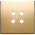 VIMAR - Placca Oro per 4 Comandi Tondo Domotici/Knx, 2 Moduli 2Mx4 Metallo 22692.RN.82