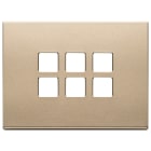 VIMAR - PLACCA 3MX6 FLAT ORO SATINATO 22693.88
