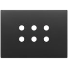 VIMAR - Placca 3 Moduli Tondo Grigio Antracite per Sei Comandi Domotici/Knx
