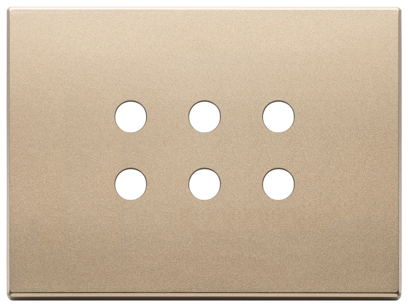 VIMAR - Placca 3Mx6 Tondo Oro Satinato - Moduli Per Sei Comandi Domotici/Knx, Metallo