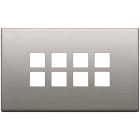 VIMAR - PLACCA 4MX8 FLAT NICHEL SPAZZOLATO 22694.11