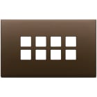 VIMAR - PLACCA 4MX8 FLAT BRONZO SCURO SPAZZ.