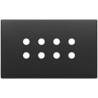 VIMAR - Placca 4 Moduli 8 Comandi Tondo Grigio Antracite Domotici/Knx Metallo 22694.RN.03