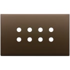 VIMAR - Placca 4 Moduli Tondo Bronzo Scuro Spazzolato Domotici/Knx 22694.RN.12