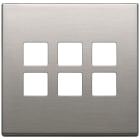 VIMAR - PLACCA 3MX6 BS FLAT NICHEL SPAZZOLATO 22695.11