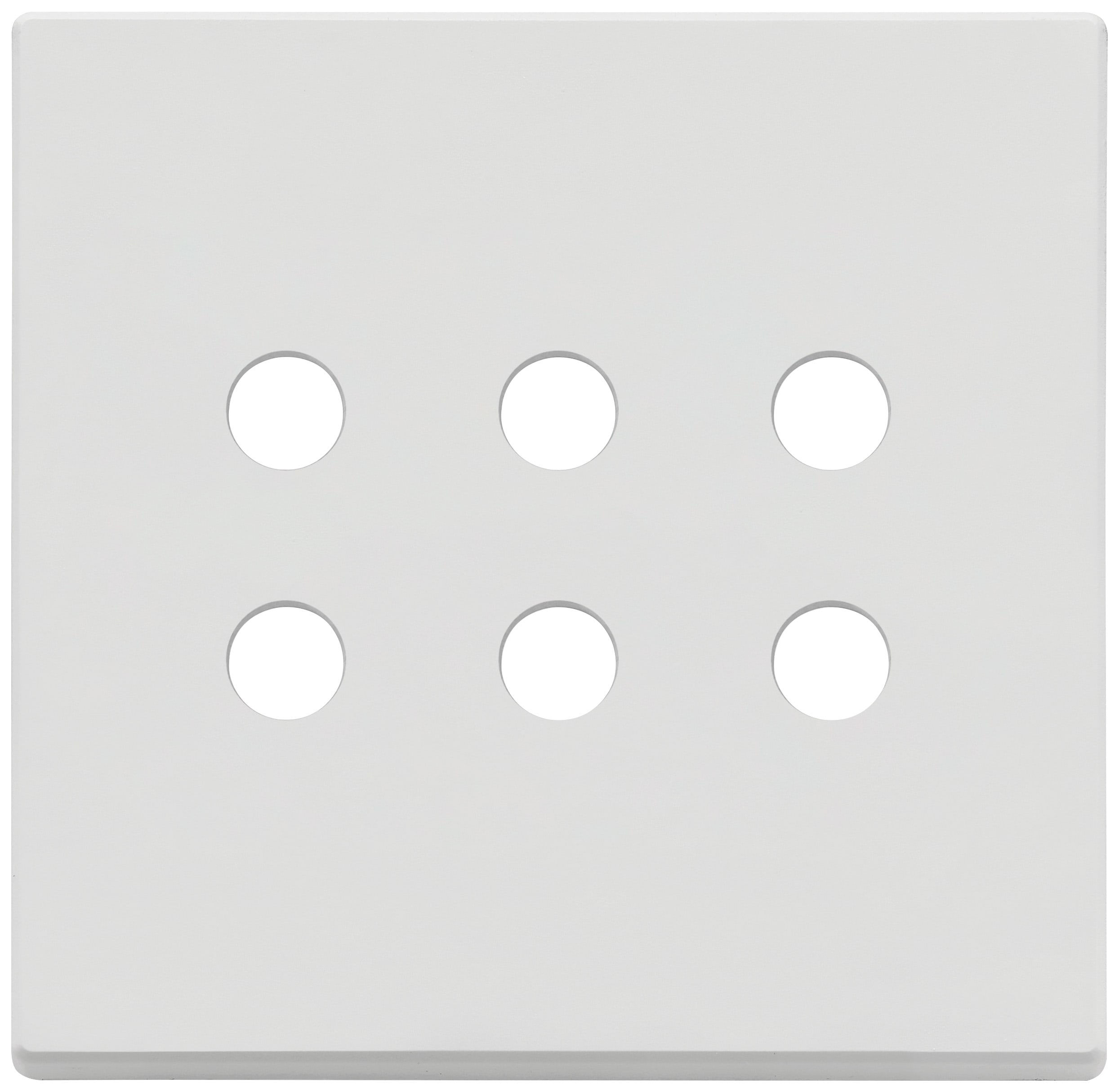 VIMAR - Placca 3 Moduli Tondo Bianco Matt Metallo per Sei Comandi