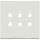 VIMAR - Placca 3 Moduli Tondo Bianco Matt Metallo per Sei Comandi