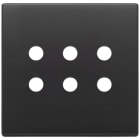 VIMAR - Placca 3 Moduli Tondo Grigio Antracite Metallo Per Sei Comandi 22695.RN.03