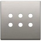 VIMAR - Placca 3 Moduli Tondo Nichel Spazzolato Per Sei Comandi - Materiale Elettrico 22695.RN.11