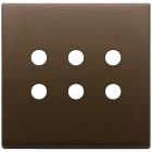 VIMAR - Placca 3 Moduli Tondo Bronzo Scuro Spazzolato Metallo Per Sei Comandi 22695.RN.12