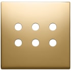 VIMAR - Placca 3 Moduli Oro Tondo per Sei Comandi in Metallo 22695.RN.82