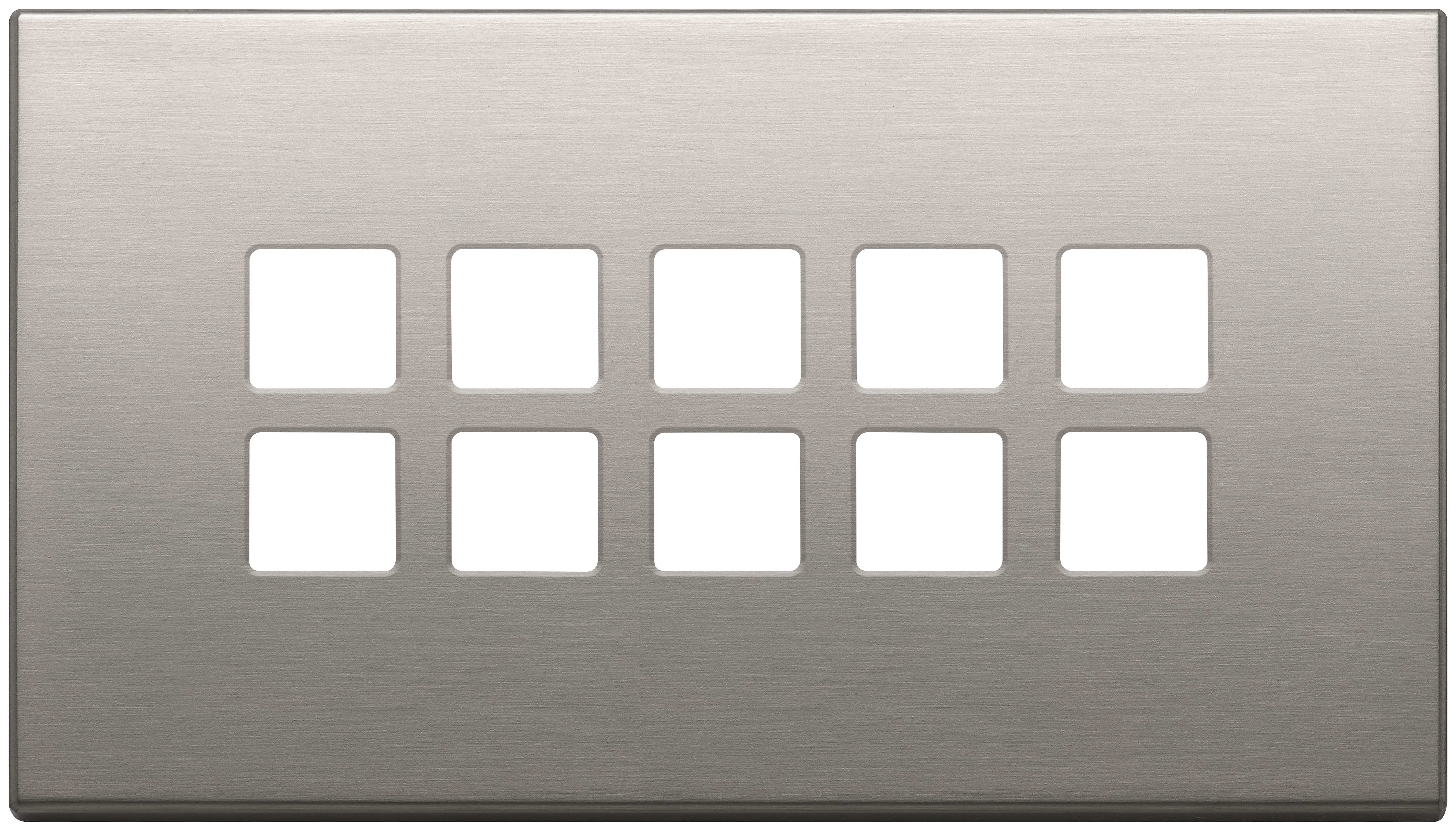 VIMAR - PLACCA 5MX10 BS FLAT NICHEL SPAZZOLATO 22699.11