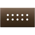 VIMAR - Placca 5 Moduli Bronzo Scuro Spazzolato Metallo Tondo 5Mx10 Sp