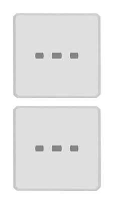 VIMAR - Due Tasti Flat Neutri Illuminati Bianco Intercambiabili Matt 22751.01