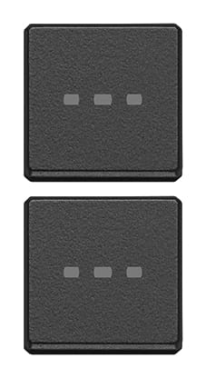 VIMAR - Due Tasti Flat Neutri Illuminabili Grigio Antracite