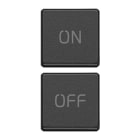 VIMAR - Due Tasti Flat Intercambiabili Simboli On/Off Grigio Antracite