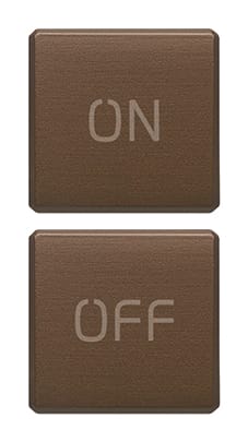 VIMAR - DUE TASTI FLAT SIMBOLI ON/OFF BRONZO