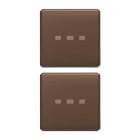 VIMAR - DUE TASTI FLAT NEUTRI ILLUM. BRONZO 22751.12