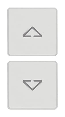 VIMAR - Due Tasti Flat Intercambiabili Simboli Frecce Bianco Matt