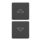 VIMAR - Due Tasti Flat Intercambiabili con Simboli Frecce Grigio Antracite