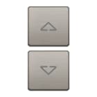 VIMAR - Due Tasti Flat Intercambiabili Simboli Frecce Nichel Spazzolato 22751.2.11