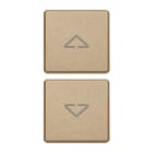 VIMAR - DUE TASTI FLAT SIMBOLI FRECCE ORO SATIN.