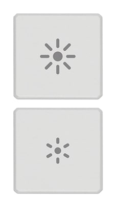 VIMAR - Due Tasti Flat Dimmer Intercambiabili Simboli Bianco Matt 22751.3.01