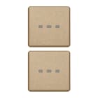 VIMAR - DUE TASTI FLAT NEUTRI ILLUM ORO SATINATO