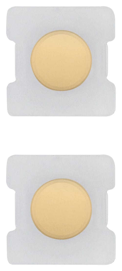 VIMAR - Due Tasti Tondo Domotica Illuminazione Oro - Intercambiabili Per Comandi Domotici/Knx, Illuminabili 22751.RN.82
