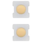 VIMAR - Due Tasti Tondo Domotica Illuminazione Oro - Intercambiabili Per Comandi Domotici/Knx, Illuminabili 22751.RN.82