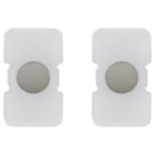 VIMAR - Due Tasti Tondo Elettromeccanico Illuminato Nichel Spazzolato Inter.