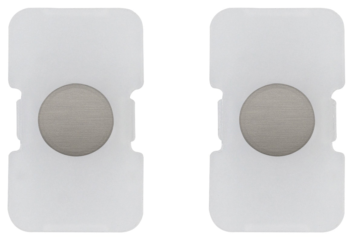 VIMAR - Due Tasti Tondo Elettromeccanico Illuminato Nichel Spazzolato Inter. 22761.RN.11