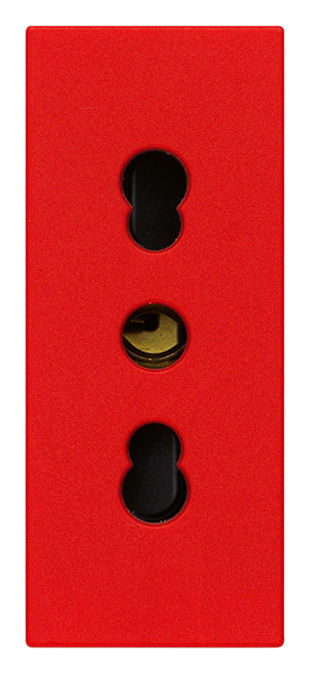 VIMAR - PRESA 2P+T 16A P17/11 ROSSO