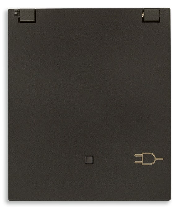 VIMAR - Presa Sicury 2P+T 16A con Coper Nero Standard Tedesco Illuminabile 30208.CG