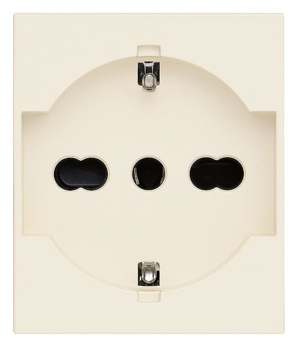 VIMAR - Presa Universale 2P+T 16A Sicury Standard Italiano P40 - Canapa 2 Moduli 30210.C