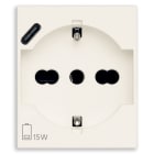 VIMAR - Presa Universale con USB C Bianco Sicury Standard Italiano 16A 250V 15W 3A 5V 1 Uscita Elettronici 2 Moduli 30210.USBB