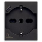 VIMAR - Presa Universale con USB C Nero Sicury Standard Italiano 16A 250V 15W 3A 5V 1 Uscita Tipo C Dispositivi Elettronici 2 Moduli 30210.USBG