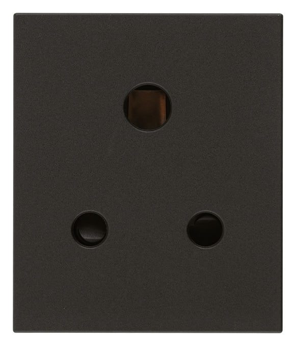 VIMAR - PRESA SICURY 2P+T 5A INGLESE NERO 30214.G